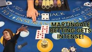 Blackjack | $400,000 Buy In | EPIC High Stakes Win! MARTINGALE STRATEGY Gets Intense With $250K Bet!