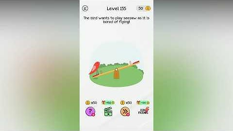 Braindom Level 155 The bird wants to play seesaw as it bored of flying