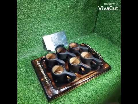 فنجان چوبی لیوان چوبی کوکسا سینی چوبی   پیج اینستا