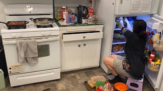 Unedited real time clean with me day 217 (tidying, organizing fridge and groceries, and cooking)