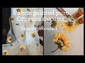 Fabric painting on Pure Organza Dupatta | Sunflower | Paint with Preethi