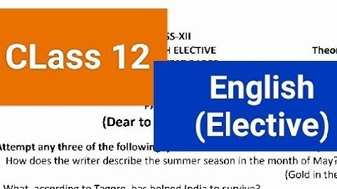 Class 12 english elective sample paper 2023#pseb #finalexam2023  ##class12