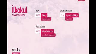 Trt Eba Tv İlkokul 30-Mart 2020 Pazartesi Yayın Akışı