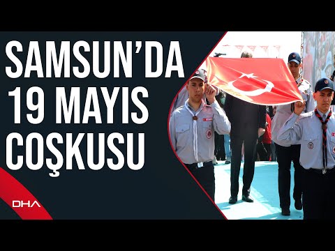 Samsun'da 19 Mayıs Atatürk'ü Anma, Gençlik ve Spor Bayramı, coşkuyla kutlanıyor