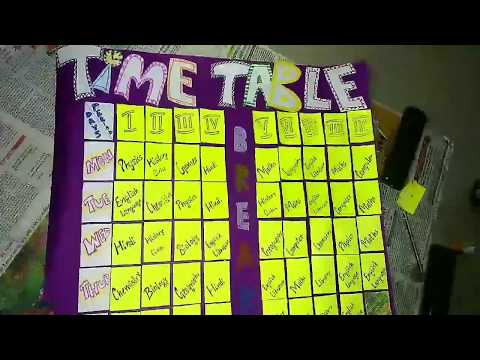 How To Make Time Table Chart