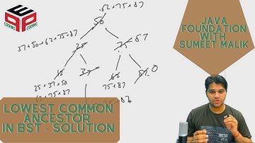 How to find LCA in BST - Solution | Binary Search Tree | Data Structure and Algorithms in JAVA