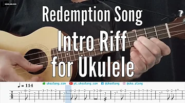 Redemption Song Simplified Intro Riff - Ukulele Play Along with Tabs