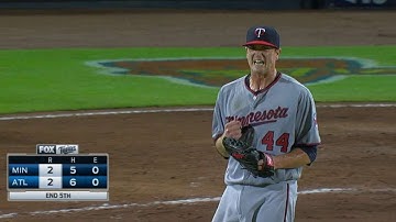 MIN@ATL: Plouffe, Dozier turn 5-4-3 double play