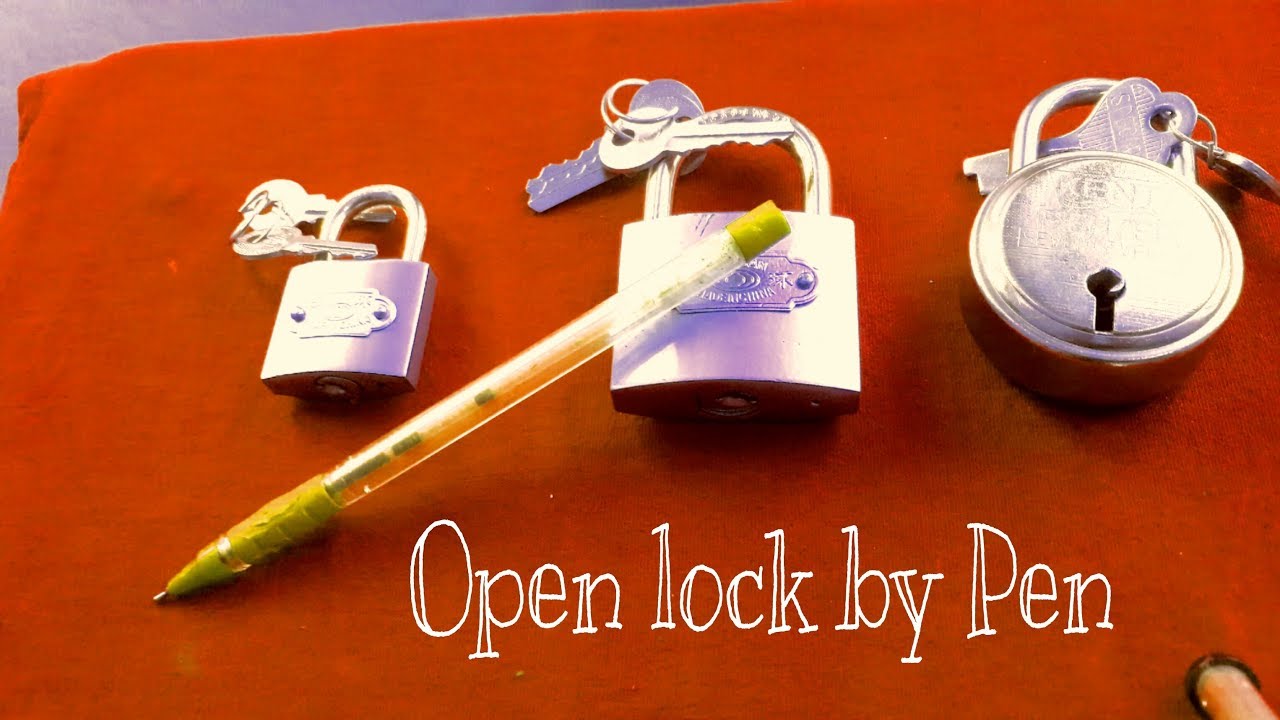 Open Lock By Using Pen Easy Method To Open Lock Youtube
