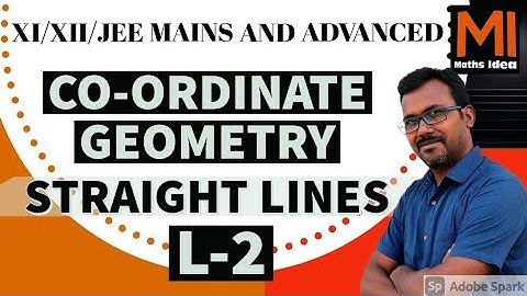 Straight Lines |Coordinate Geometry|Class 11| L-2|  JEE Main and advanced|