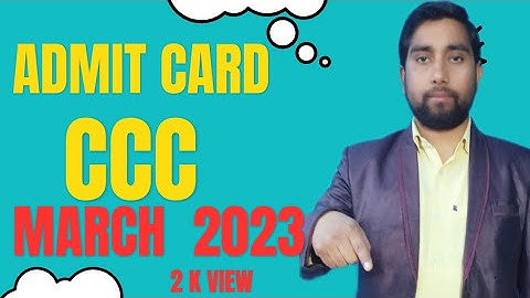 ccc march exam 2023 |ccc march admit card 2023