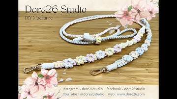 DIY Tutorial | Macrame Adjustable Flower Phone Strap  | Valentine