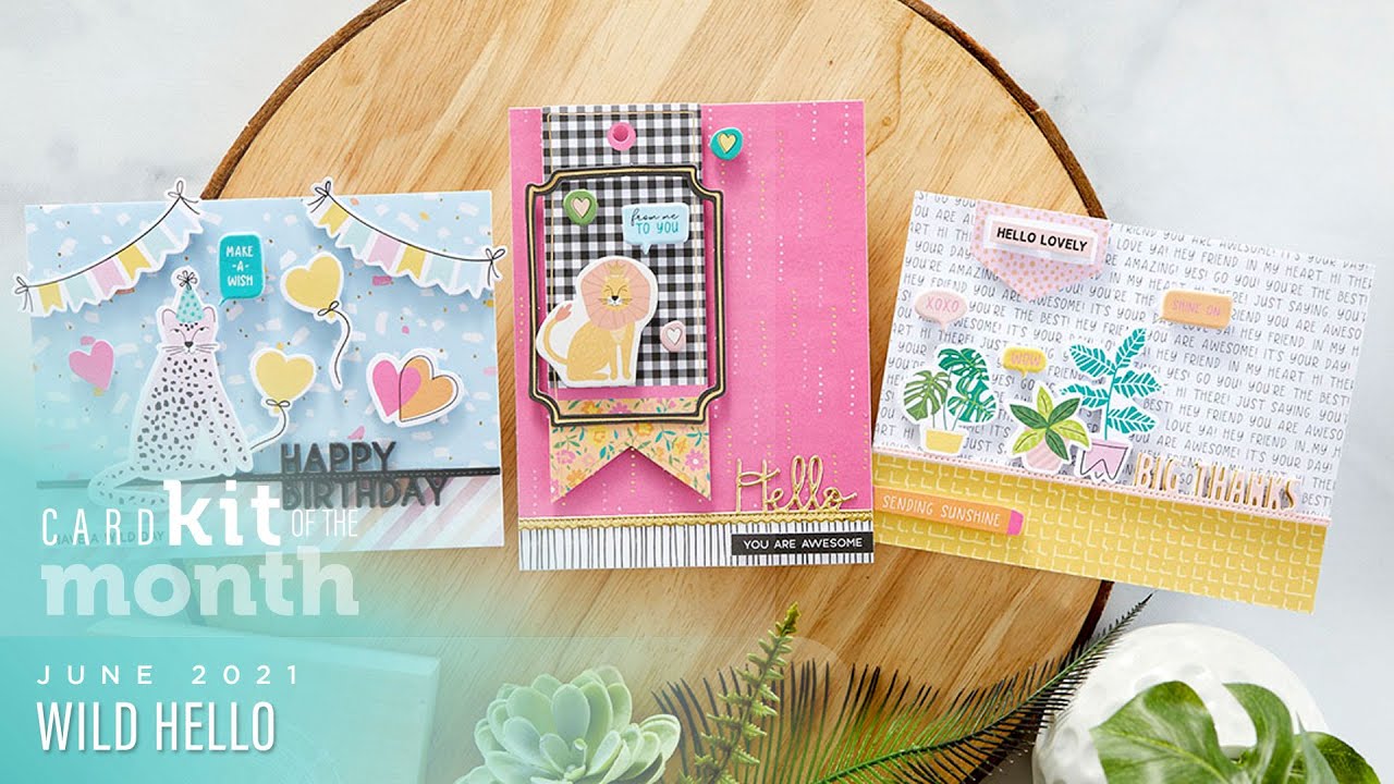 Spellbinders June 2021 Card Kit of the Month Wild Hello YouTube
