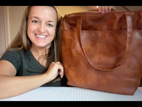 Simple Modern Vegan Leather Tote Bag, small, 13L- REVIEW- fabulous