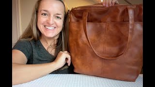 Simple Modern Vegan Leather Tote Bag, small, 13L- REVIEW- fabulous bag!