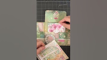 Triple pocket made with one sheet of paper! #silverandsparkles #artjournal #bujo #shorts #scrapbook