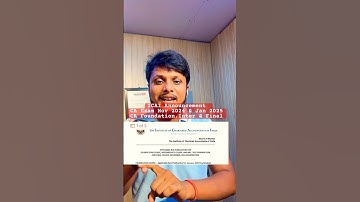 ICAI Announcement CA Exam Nov 2024 & Jan 2025CA Foundation,Inter & Final