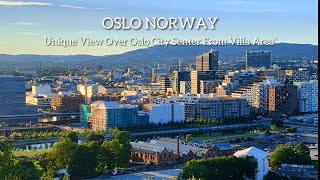 OSLO NORWAY, Unique View Over Oslo City Senter🇳🇴 Virtual Walking Tour, 4K/60ftp