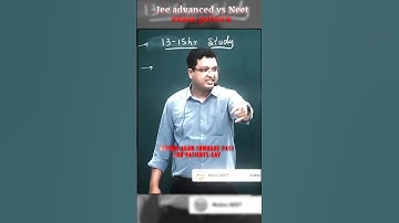 Jee advanced vs neet exam pattern..ll #nvsir #jeeadvanced #neet #neetquestions #ytshorts