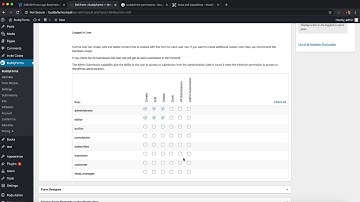 BuddyForms Roles and Capabilities Permission Overview