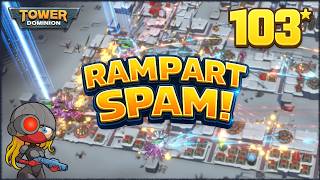 Tower Dominion Endless Guide | Wave 103 with Rampart Spam