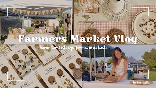 Market Day Vlog // How to set up a Farmers Market stall // ハンドメイドビジネス in Australia //マーケット出店