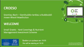 Gweminar Grantiau Bach / Small Grants Webinar 2022