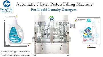 5 Liter Laundry Detergent Dispensing Equipment | Automatic Servo Motor Piston Filling Machine