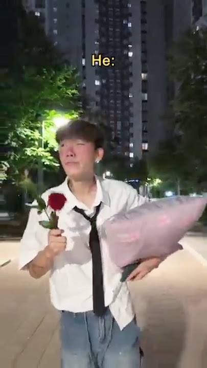 He Even Brought Flowers..😱🤣 #shorts #funny#shorts #tiktok #funny #comedy #couple
