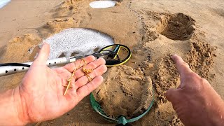 Hundreds OLD Coins &amp; Jewelry Found in Huge HOLE Metal Detecting