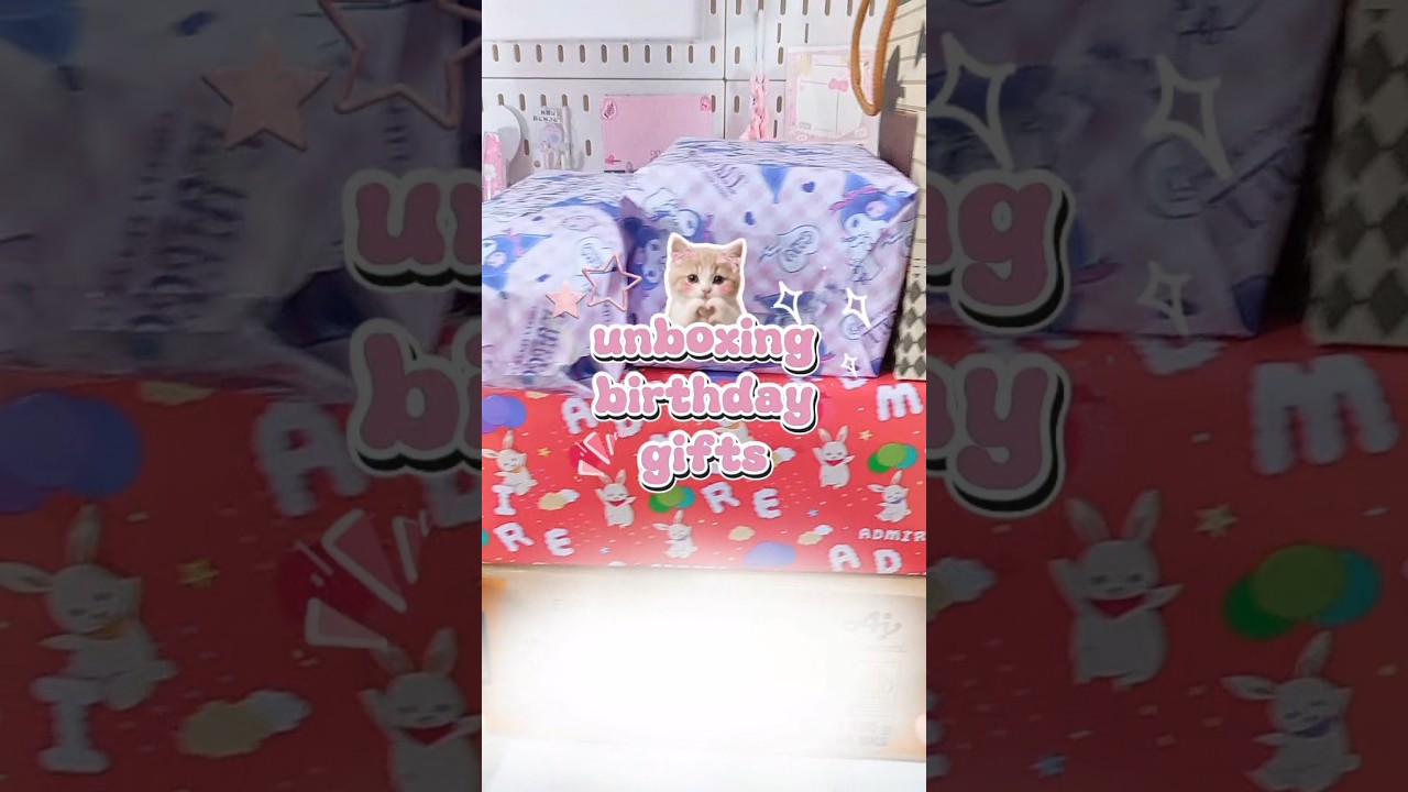 ◌Ⳋ𝅄 Unboxing birthday gifts w/m-!💓💓 `makasihh semuanya🫂💞#fypp#birthdaygift#justnayifah