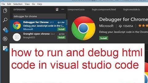 how to run and debug html code in visual studio code