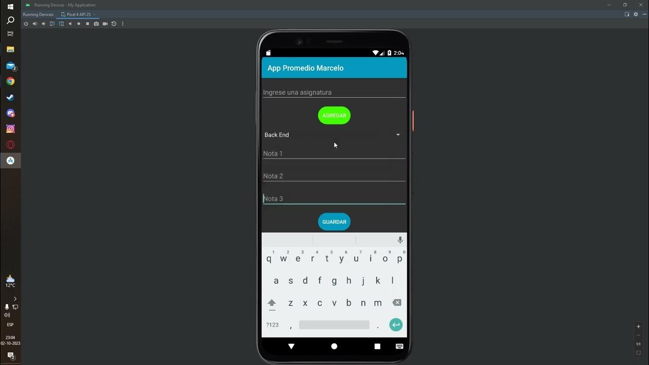 App Promedio Notas(Android Studio) - YouTube