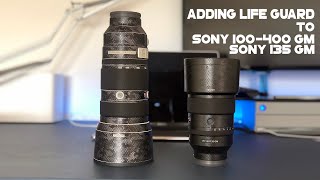 How to put the Life Guard skin on Sony 100-400 GM lens