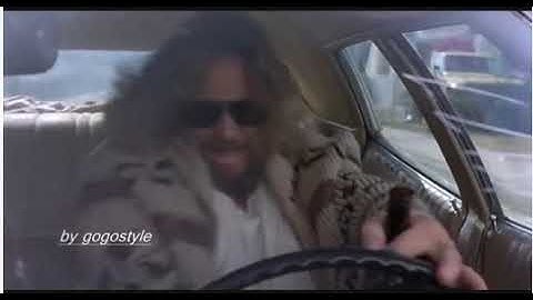 The Big Lebowski   Car Crashes Into Trash Bin Scene