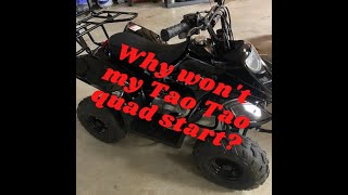 Reasons why your Chinese Tao Tao quad won't start!