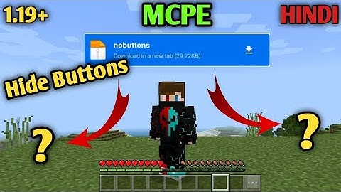 Button hide for Minecraft PE 1.19+ in Hindi #Minecraft