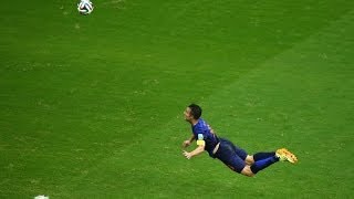 [HD] Robin Van Persie 'TERBANG'  Gol Terbaik Piala Dunia  FIFA 2014 Belanda vs Spanyol 5-1