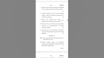 BESC-132(Structure and management of education)| June 2023 question paper|#ignoubagwithnisha