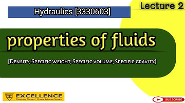 Properties of fluids | Hydraulics | 3330603 | full syllabus | Lecture 2 | part 1| GTU