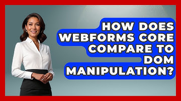 How Does WebForms Core Compare to DOM Manipulation? | JavaScript Toolkit News