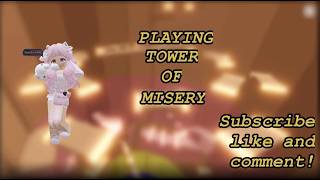 Playing Roblox Tower Of Misery  This One Is Not Made For Kids But Both Are Same