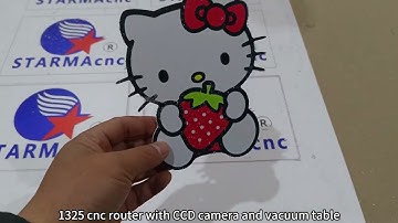 4x8ft 1325 cnc router machine with CCD camera and vacuum table made in starmacnc