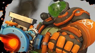 Overwatch - Toxic Roadhog Skin - Gameplay, Highlight Intros, Emotes & More