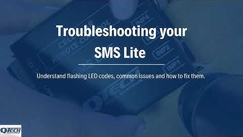 SMS Lite Troubleshooting - QTech Data Systems