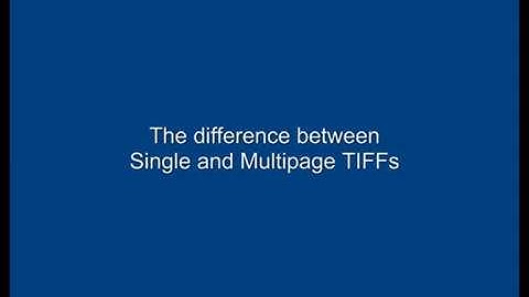 Concordance Training:  Single v  Multipage TIFF