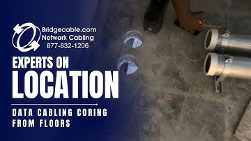 Data Cabling Example of Coring from Floors | BridgeCable.com | Philadelphia Structured Wiring