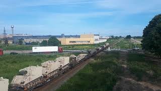 US Army Equipment on a train in Klaipėda, Lithuania, July 4th, 2021