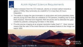 ALMA: Highest Science Requirements