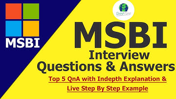 MSBI Interview Questions and Answers | MSBI Interview Questions | MSBI Interview Preparation